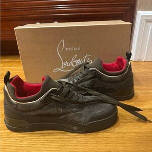 Christian Louboutin Unisex Dark Army/Olive Green Sneakers